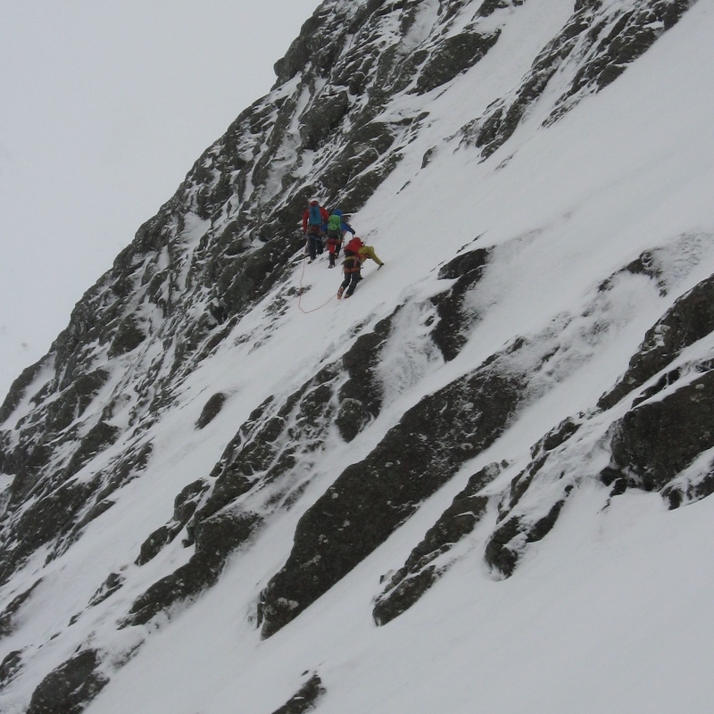 A guided party on NE Buttress
