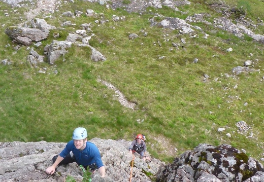 Archer Ridge, Robin Greenwood and Dave Monteith climbing