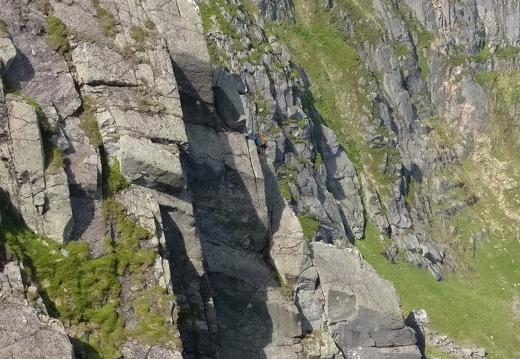 Top pitch Eagle Ridge, Lochnagar. Climbers unknown