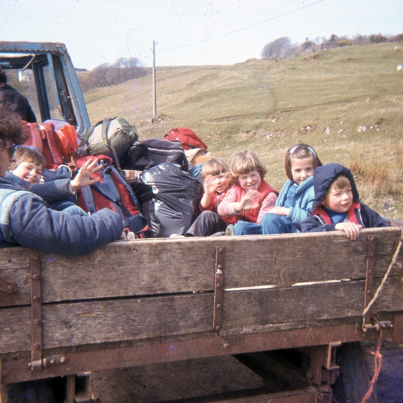 En route to the Child Slave Sales  Eigg Meet May 1983