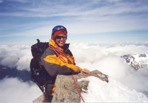 The current vice president Jean Moffat chuffed to be on La Petite Aiguille Verte