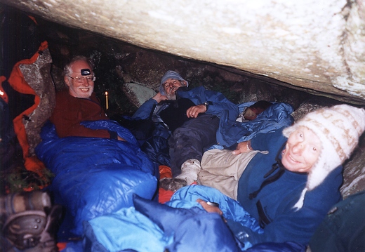 Three Old Gits, Brain Jamison, Jim McKenna and Murray Airth find a rock to crawl under