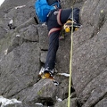 James getting good hooks on a steep wall