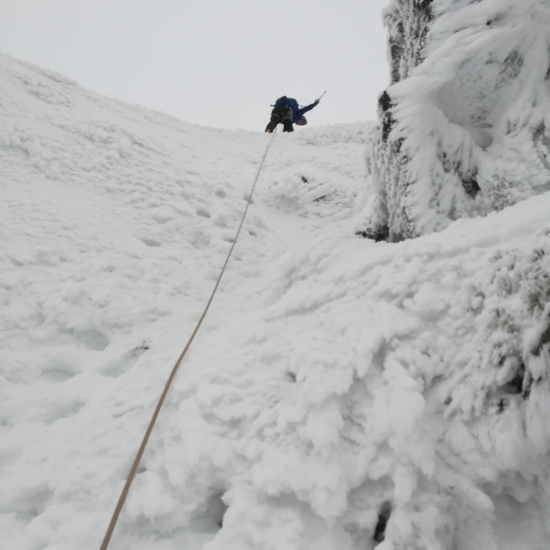 James Seaman on exit slopes ULB