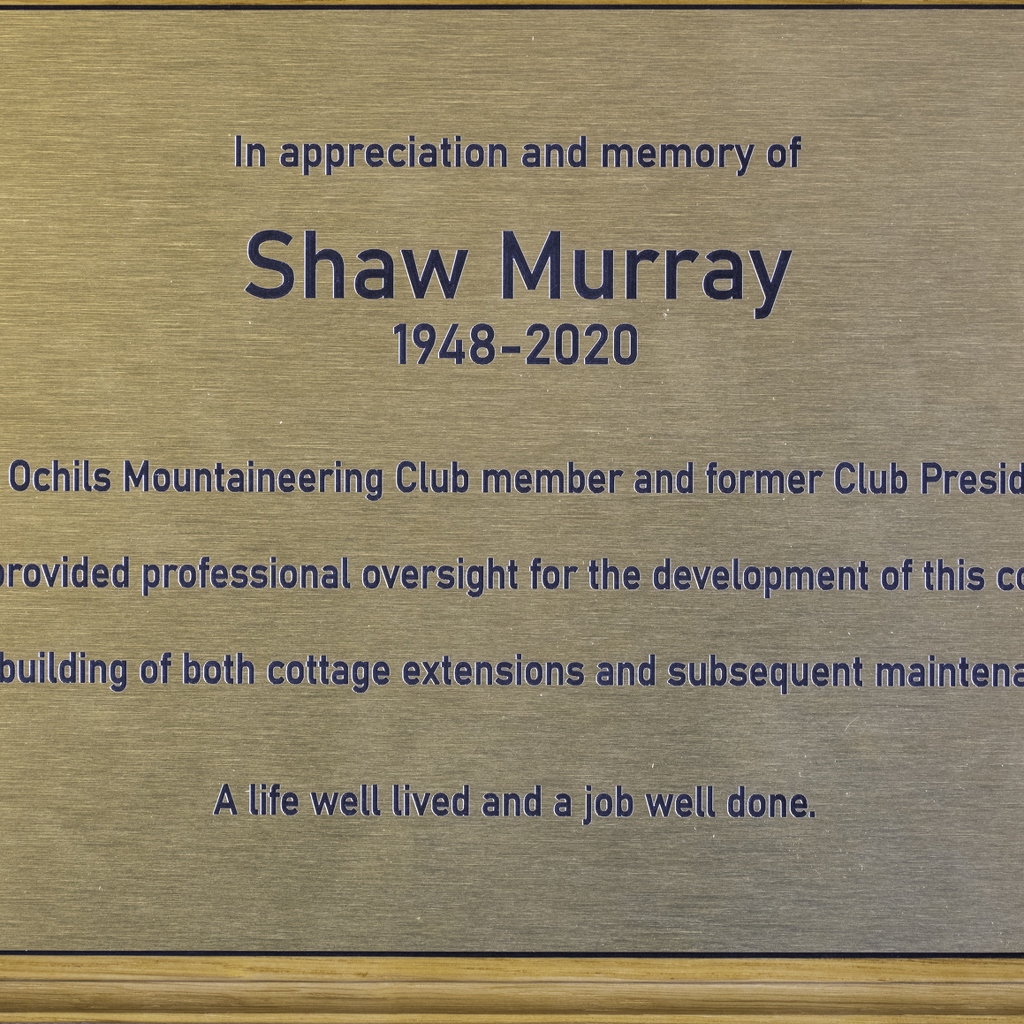 Shaw: Plaque in lounge close-up