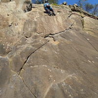 Malcolm on Broken Wing (6b) Dollar Quarry