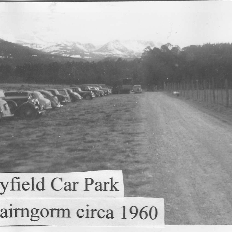 Hayfield car park ca. 1960