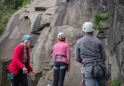 Ken belaying Malcolm (with Chrissie and Liz)