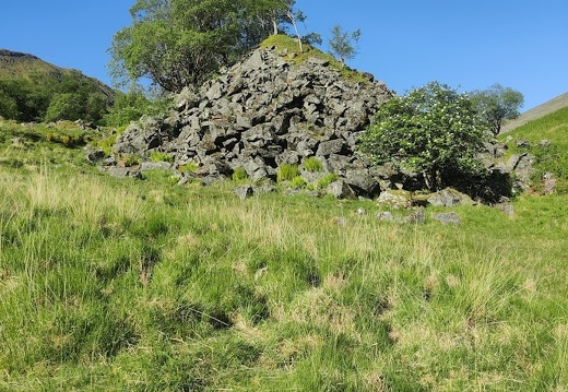 a Quarry spoil on lower slopes of Monadh Driseag