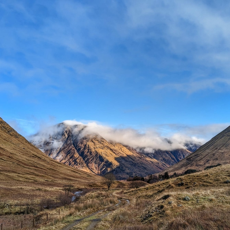 View back to Clachaig Gully