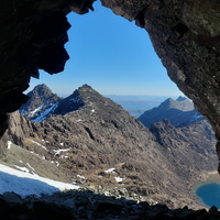 From Sgumainn bivvy cave