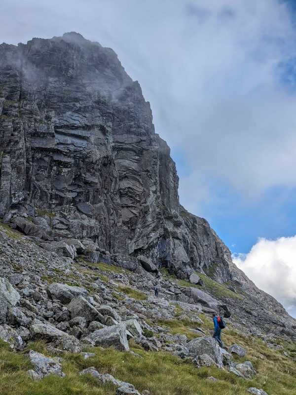 Approaching the base of the crag.jpg