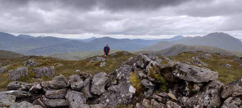 Louise W John reaching the summit of Meall an Fhùdair.jpeg