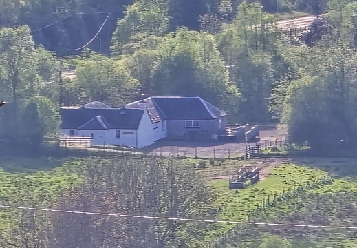 Cottage from track above pylons (Zoomed)