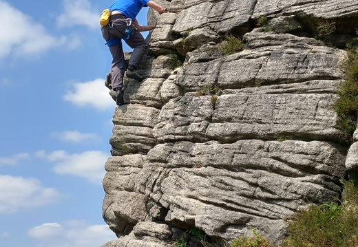 David on Broken Crack at Windgather