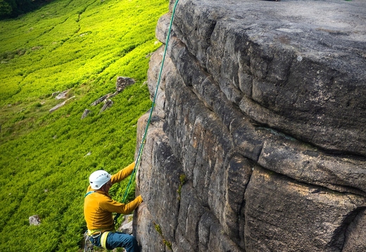 Ken belaying Graham on Heaven Crack