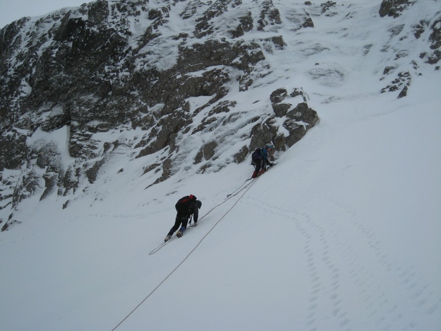 Coming down into No5 After The Traverse