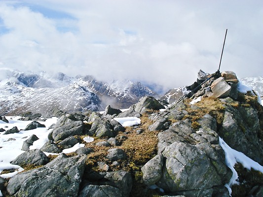 At summit cairn - Sgurr Gaorsaic