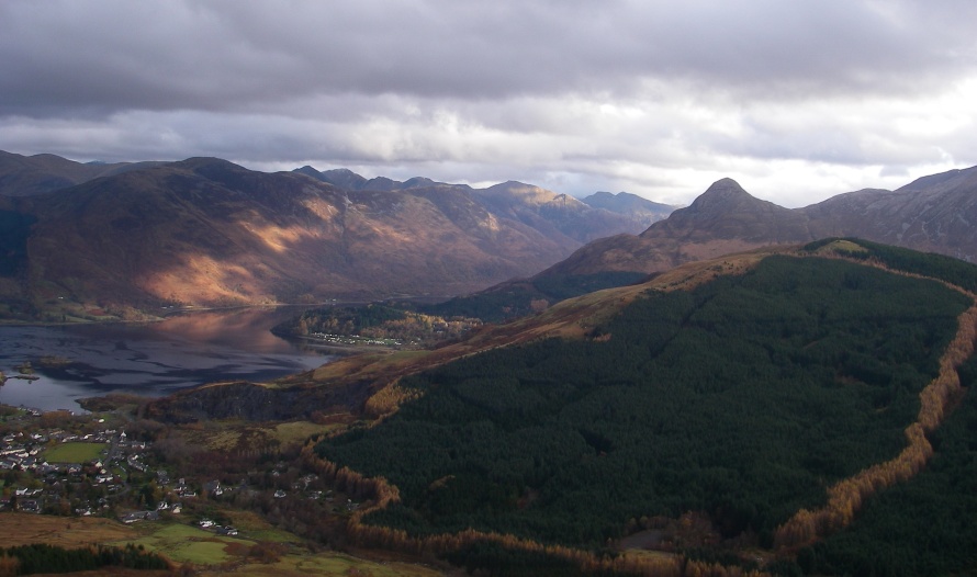 View to Ballachulish with pap of glencoe in view