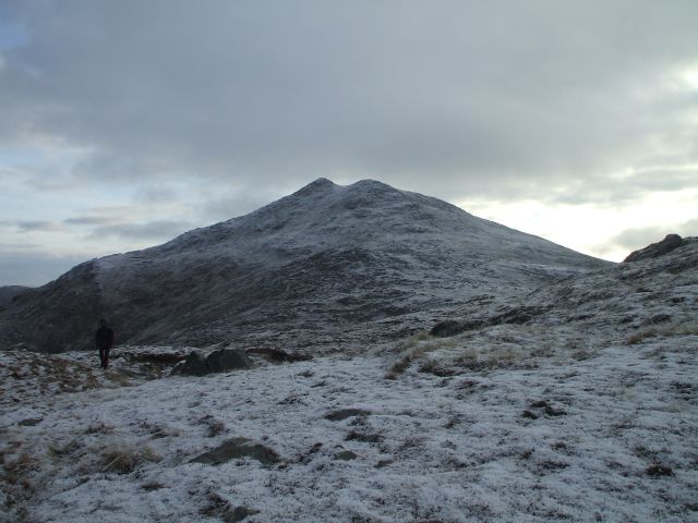 Meallan nan Uan from the col to the North West, 3rd January 2009
