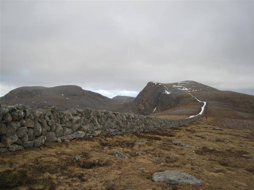 Drystone Dyke that went almost to the summit of Ben Dearg
