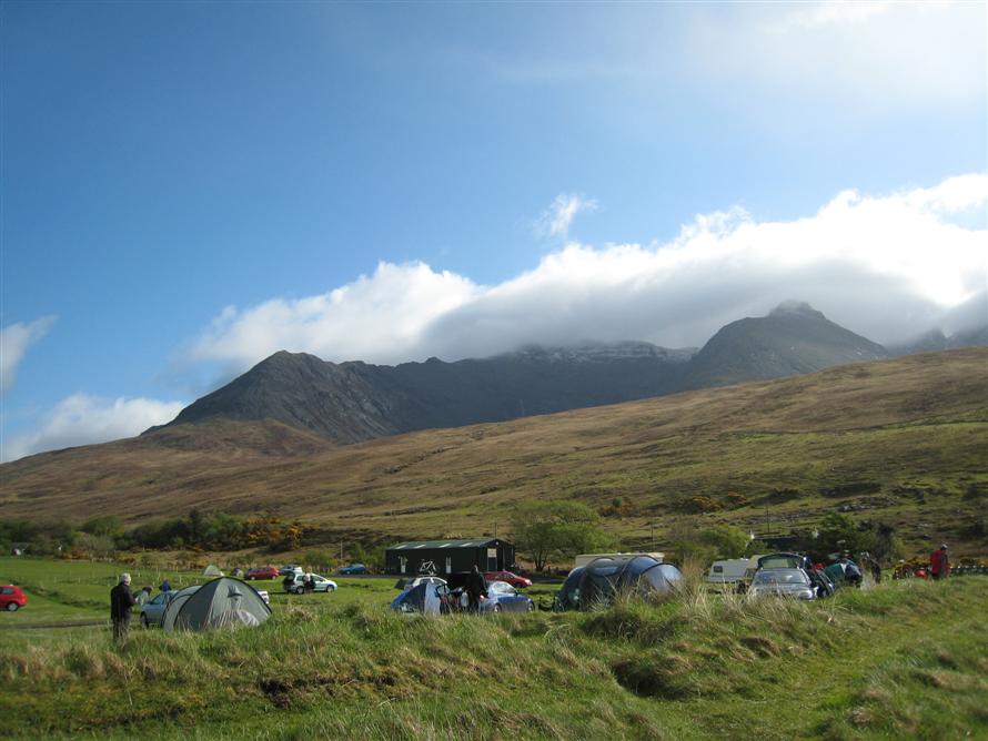 Cuillin over the camp site Sunday morn