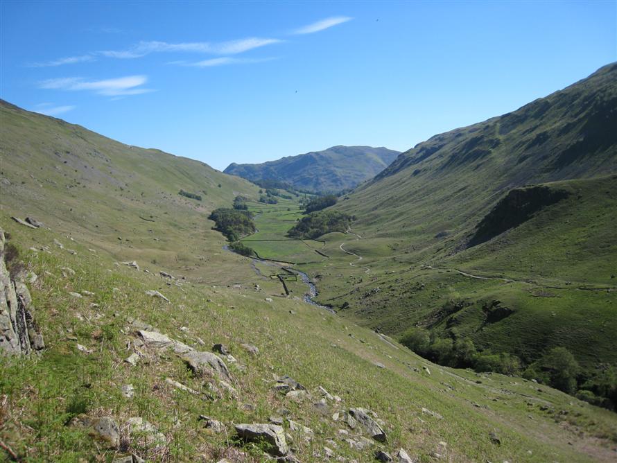 View back towards Patterdale from the crag