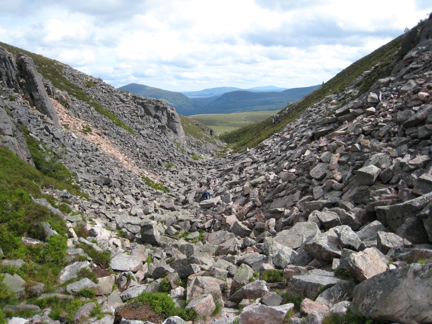 Boulder field at the pass