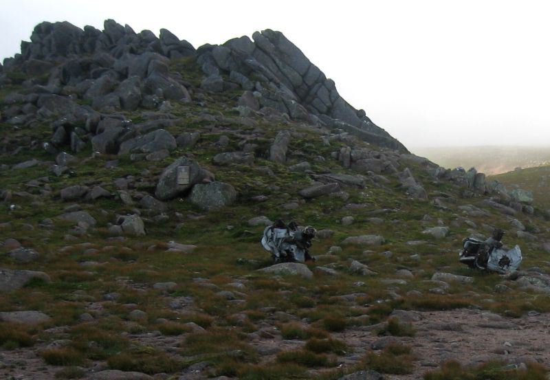 World War II crash debris on Beinn a'Bhuird, 1st August 2009