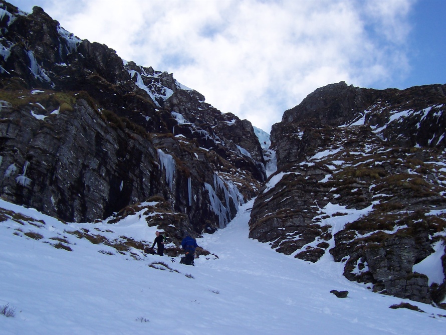 Looking up West Gully
