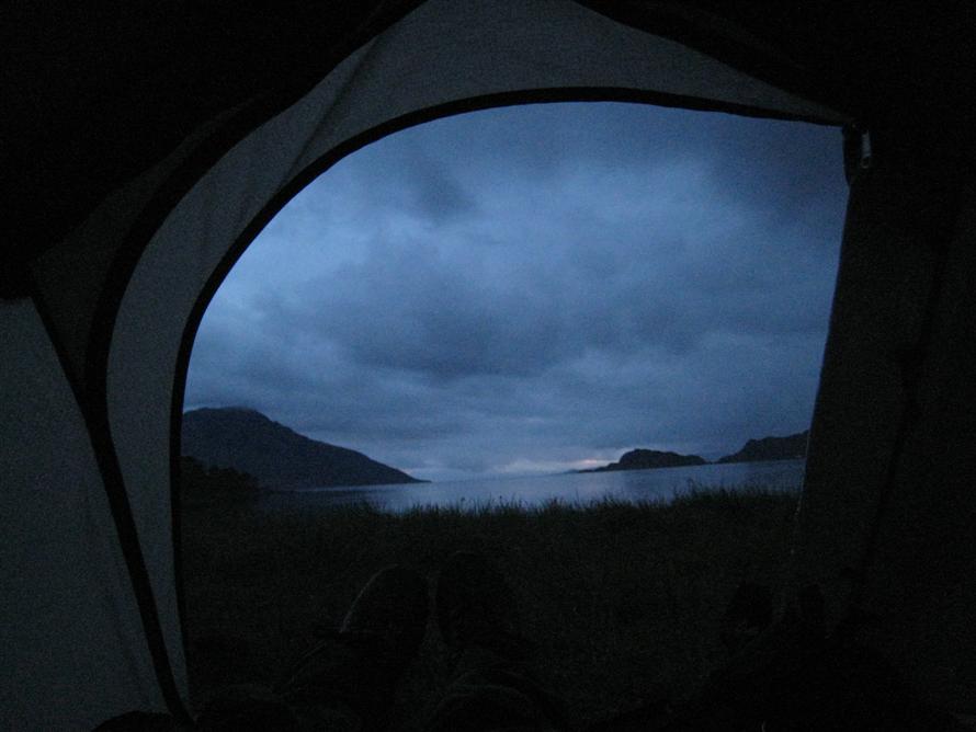 View out to sea from my tent