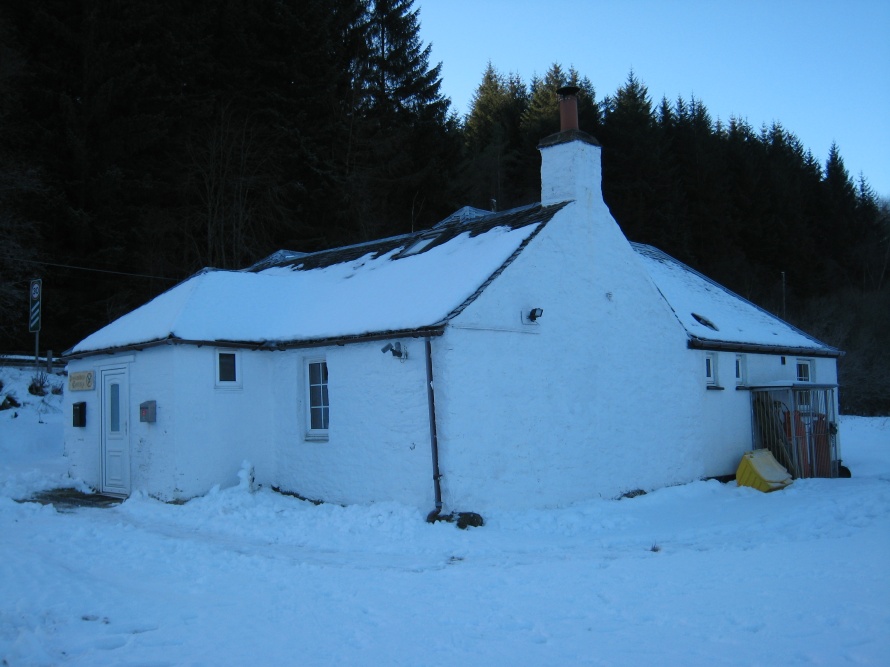 Cottage wearing its winter coat