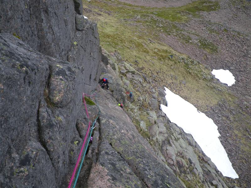 Looking down the 2nd pitch of Grey Slab