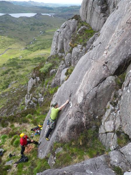 Roddy taking care on Cheesegrater Slab - well named!