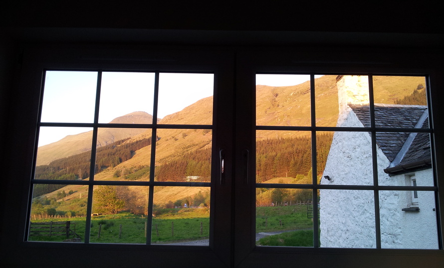 View out of new kitchen window towards Ben More