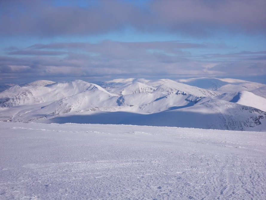 A vista of snowy summits