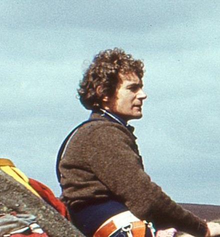Jim at Stanage, Peak District, 1983